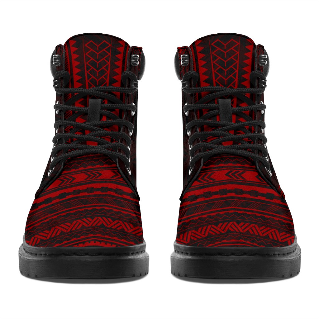 Federated States Of Micronesia Leather Boots - Polynesian Red Chief Version - Polynesian Pride