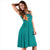 Polynesian Midi Dress - Blue Orange Frangipani - Polynesian Pride