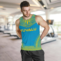 Tuvalu Men's Tank Top - Polynesian Chief Flag Version - Polynesian Pride
