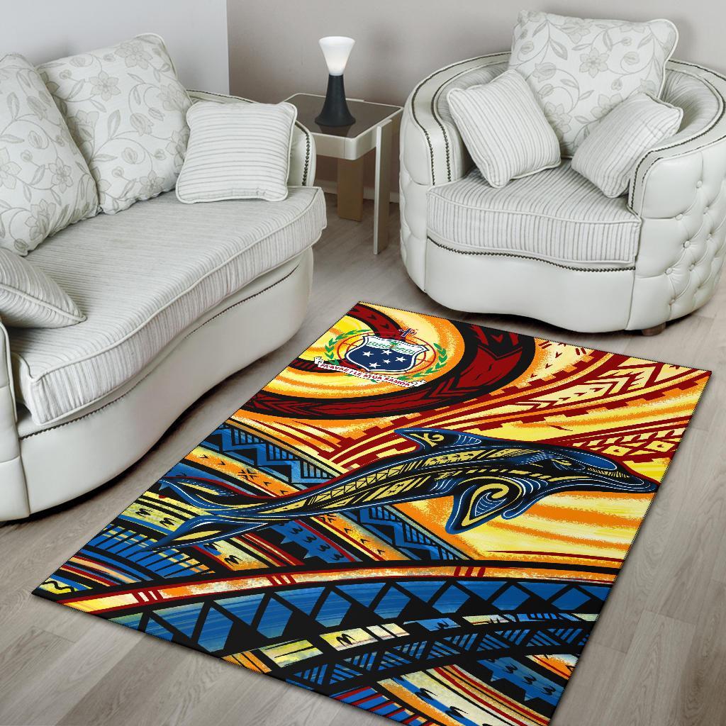 Samoa Area Rug - Dolphin Surfing - Polynesian Pride