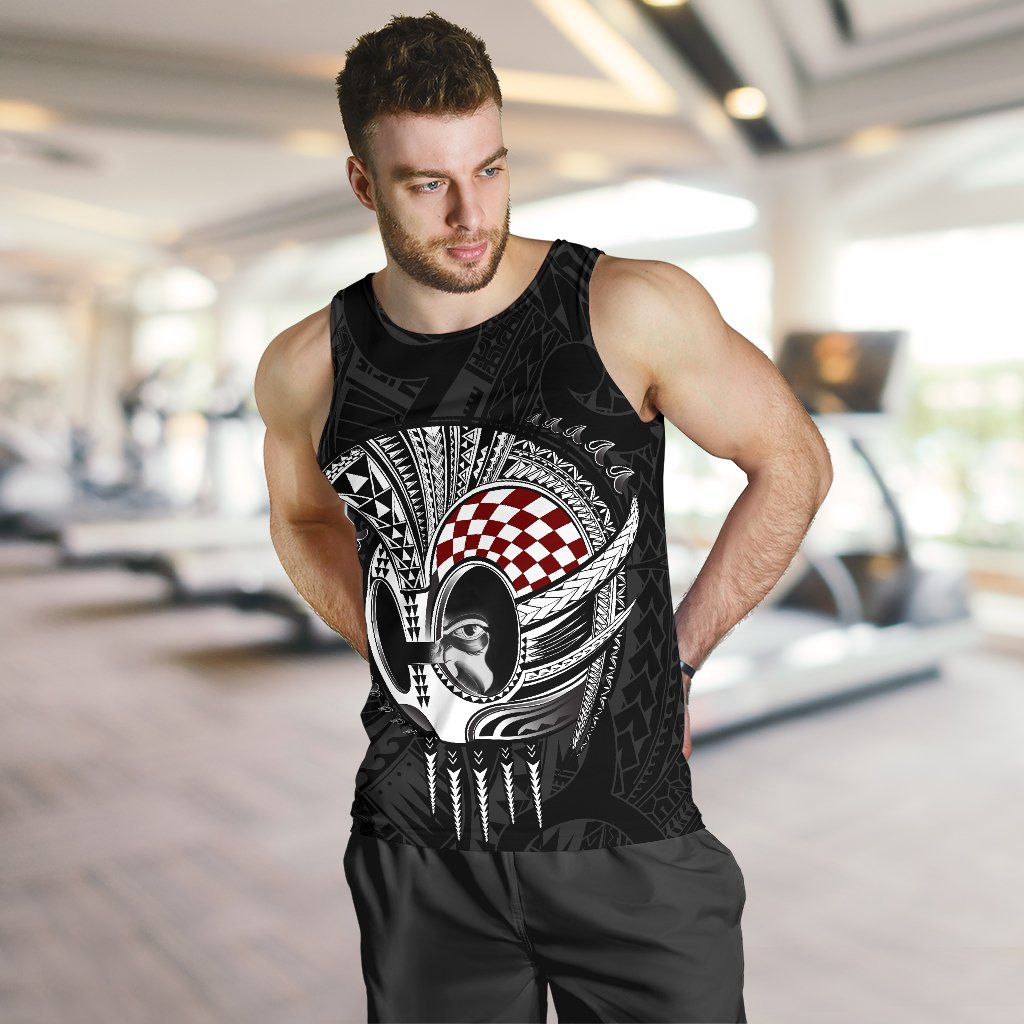 Hawaii Polynesian Warrior Mask 's Tank Top - AH - Toon Style - Polynesian Pride