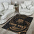 Tuvalu Polynesian Custom Personalised Area Rug - Gold Tribal Wave - Polynesian Pride