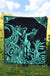 Polynesian Hawaii Premium Quilt - Hula Girl Neon Blue - Polynesian Pride