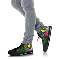 New Caledonia High Top Shoes - Turtle Plumeria Banana Leaf - Polynesian Pride