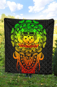 Samoa Polynesian Premium Quilt - Tattoo Pattern With Seal - Polynesian Pride