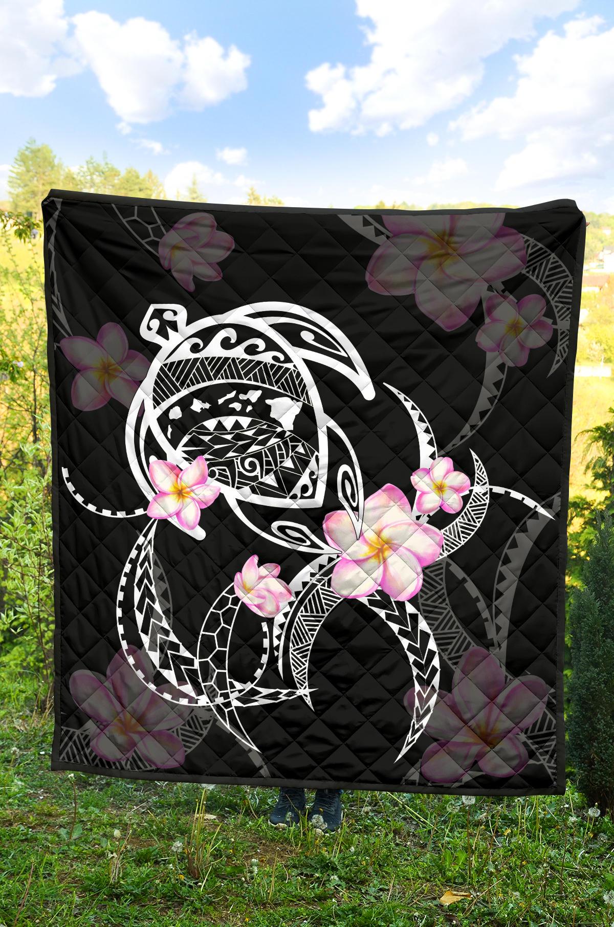 Hawaii Turtle Swim Poly Premium Quilt - Polynesian Pride