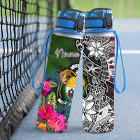 Nauru Hydro Tracking Bottle - Turtle Plumeria Banana Leaf Crest - Polynesian Pride