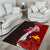 Papua New Guinea Polynesian Area Rug - Coat Of Arm With Hibiscus - Polynesian Pride