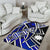 Nauru Area Rug - Tribal Flower Special Pattern Blue Color - Polynesian Pride