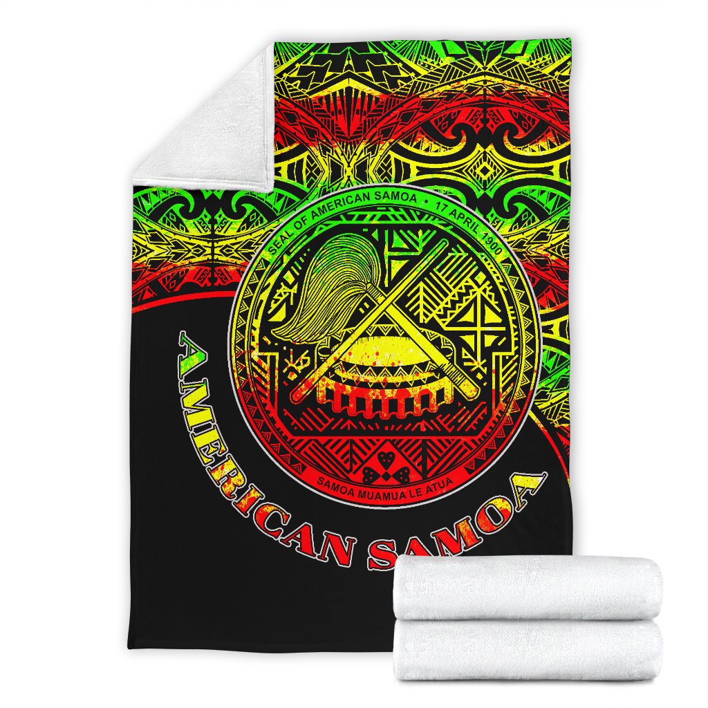 American Samoa Premium Blanket - Reggae Curve Style - Polynesian Pride