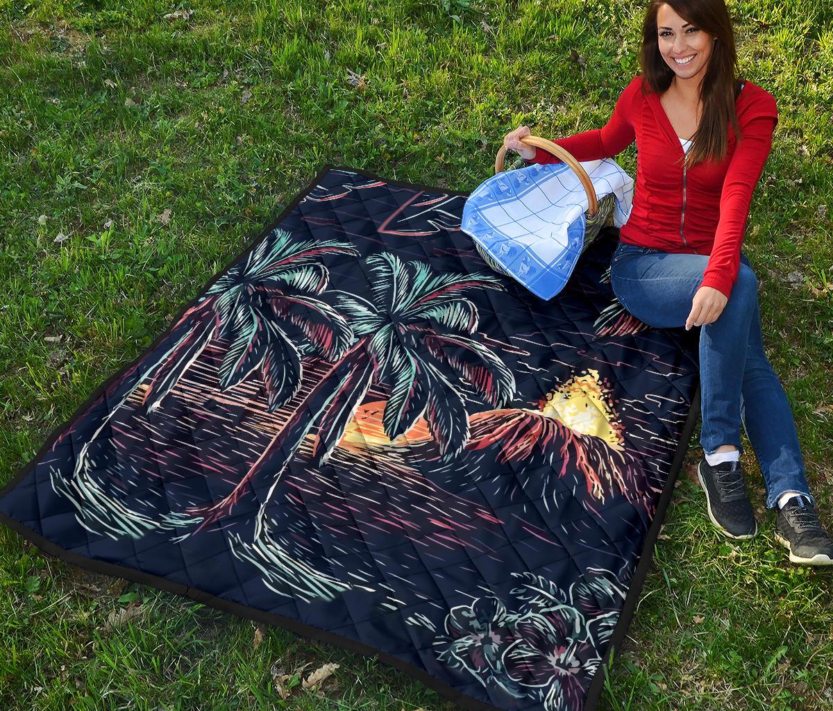 Night On The Land Premium Quilt - Polynesian Pride