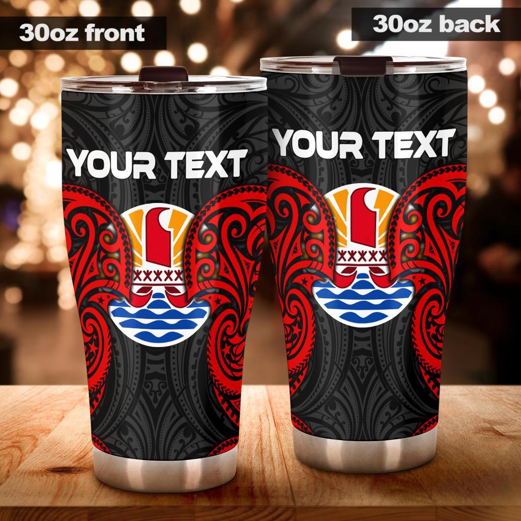 Tahiti Polynesian Custom Personalised Tumbler - Tahiti Spirit Red One Style 30oz X-Large Red - Polynesian Pride