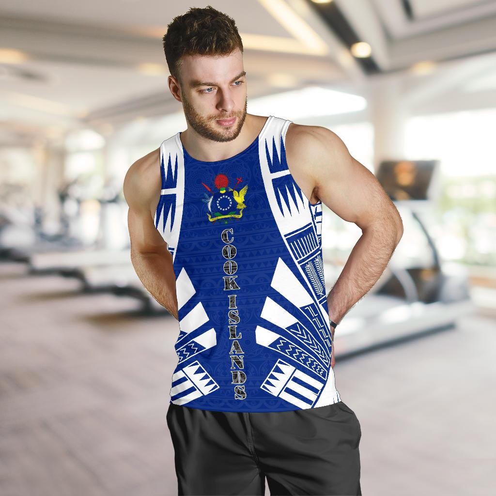 Cook Islands Men Tank Top - Polynesian Tattoo Flag - Polynesian Pride