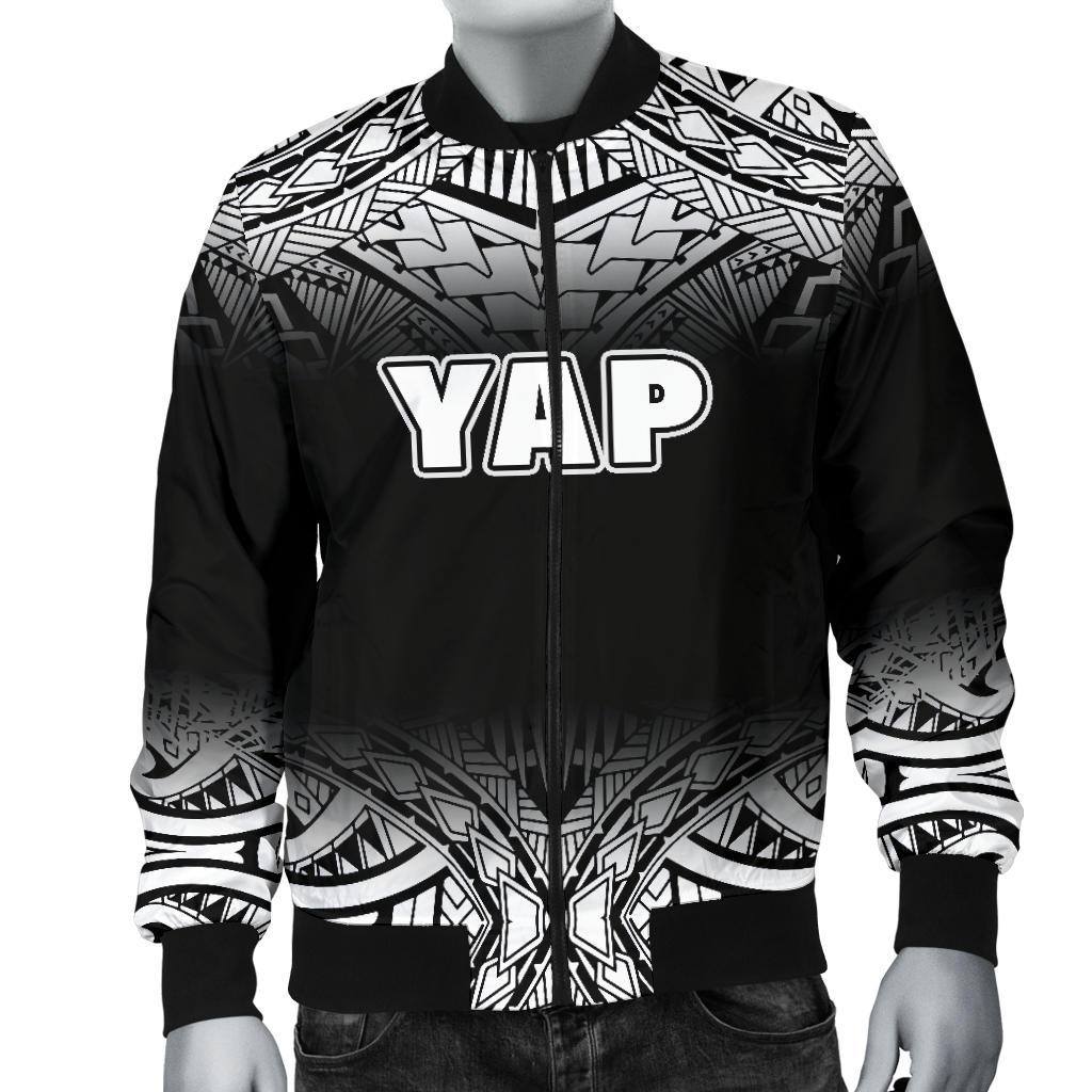 Yap Men's Bomber Jacket - Fog Black Style - Polynesian Pride