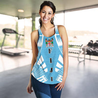 Fiji Women Racerback Tank - Polynesian Tattoo Flag - Polynesian Pride