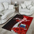 Samoa Polynesian Custom Personalised Area Rug - Coat Of Arm With Hibiscus - Polynesian Pride