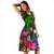 Samoa Midi Dress - Turtle Plumeria Banana Leaf - Polynesian Pride