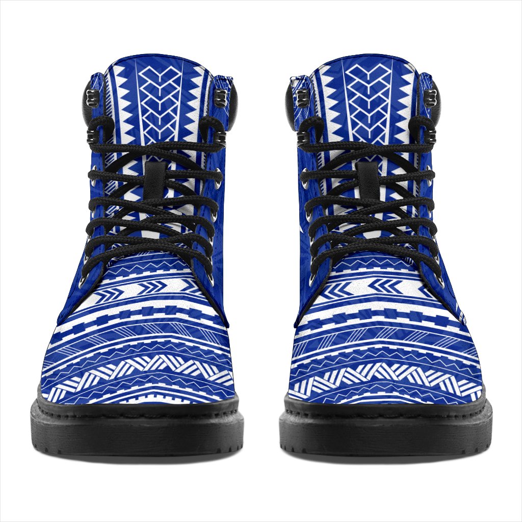 Chuuk Leather Boots - Polynesian Flag Chief Version - Polynesian Pride