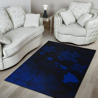 Hawaii Turtle Hibiscus Map Polynesian Area Rug AH - Polynesian Pride