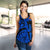 (Custom Personalised) Polynesian Guinea Women's Tank Top - Moana Maui Tattoo With Coat Of Arm Guinea Blue - Polynesian Pride