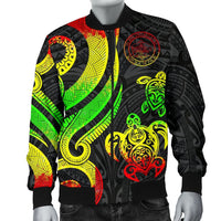 Palau Men's Bomber Jacket - Reggae Tentacle Turtle - Polynesian Pride