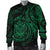 Polynesian Hawaii Men's Bomber Jacket - Green Turtle Tribal - Polynesian Pride
