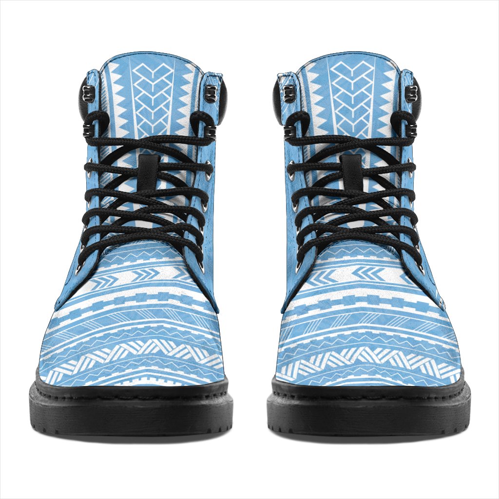 Federated States Of Micronesia Leather Boots - Polynesian Flag Chief Version - Polynesian Pride