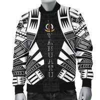 Vanuatu Men Bomber Jackets - Polynesian Tattoo Black - Polynesian Pride