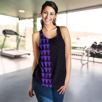Hawaii Kakau Polynesian Anchor Women's Racerback Tank - Purple - Polynesian Pride