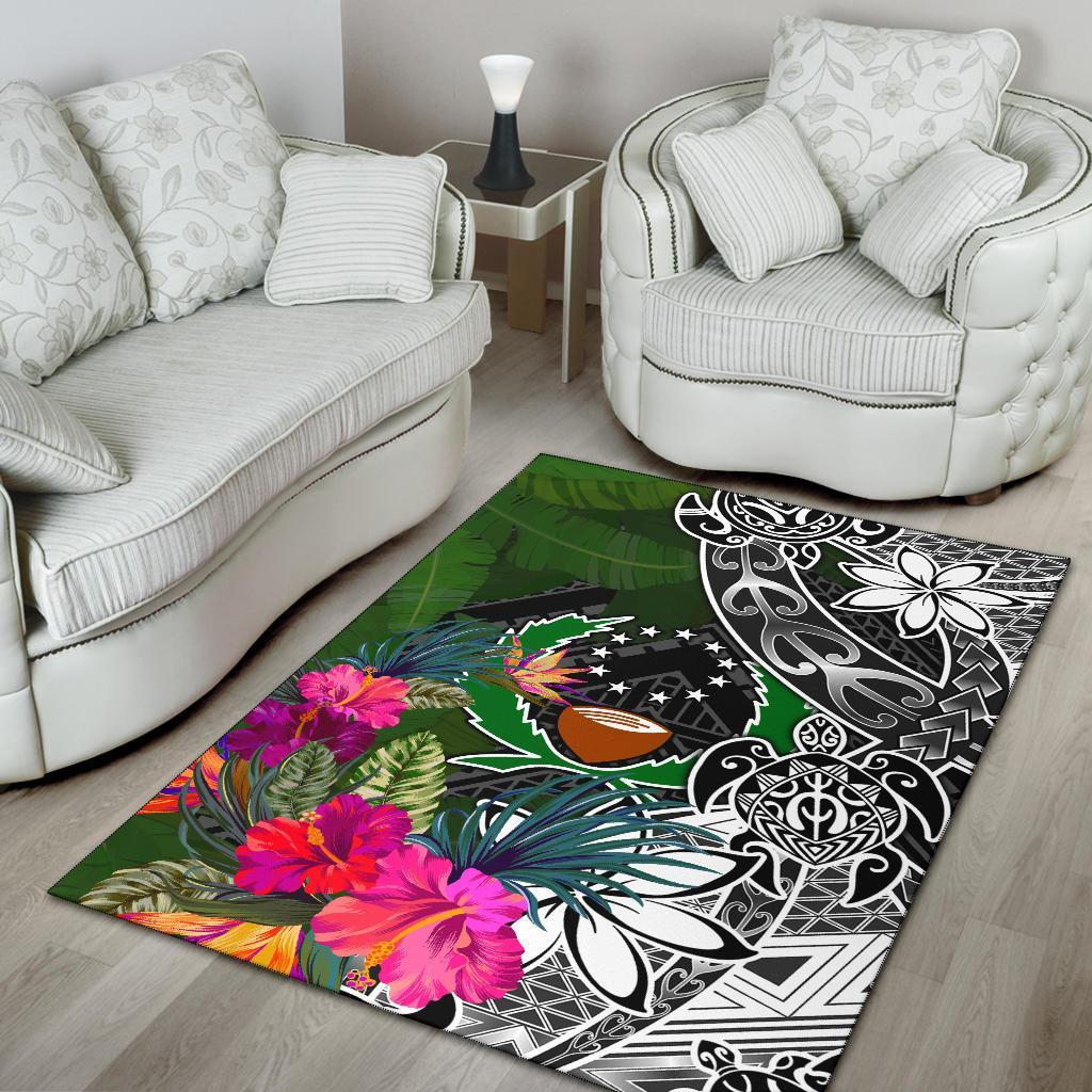 Pohnpei Area Rug - Turtle Plumeria Banana Leaf - Polynesian Pride