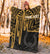 Pohnpei Personalised Premium Blanket - Pohnpei Seal In Heartbeat Patterns Style (Gold) - Polynesian Pride
