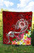 FSM Premium Quilt - Turtle Plumeria (RED) - Polynesian Pride