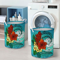 Marshall Islands Laundry Basket - Tropical Flowers Style - Polynesian Pride