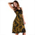 Polynesian Hawaii Midi Dress - Kanaka Maoli Gold Turtle - Polynesian Pride