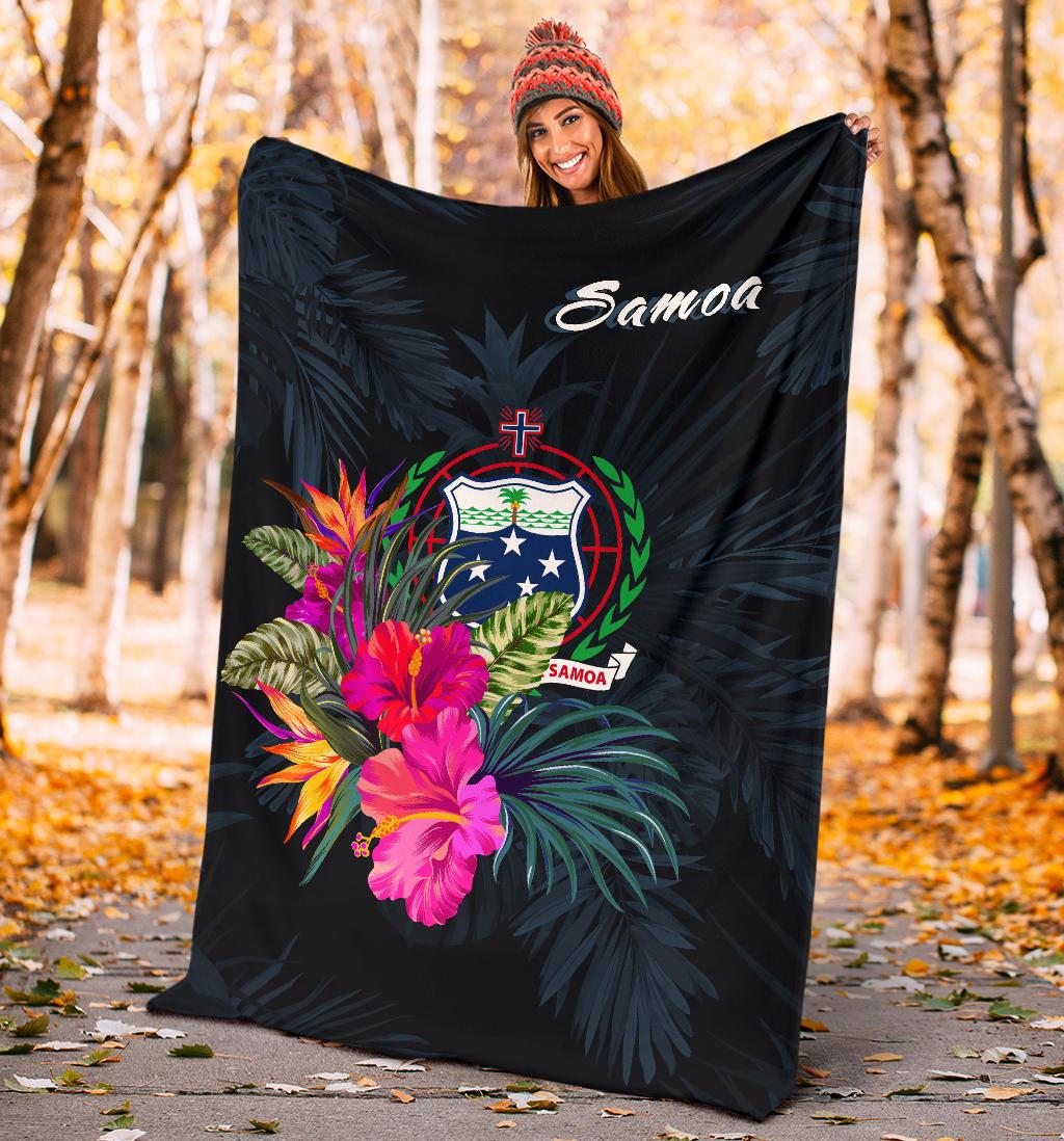 Samoa Polynesian Premium Blanket - Tropical Flower - Polynesian Pride