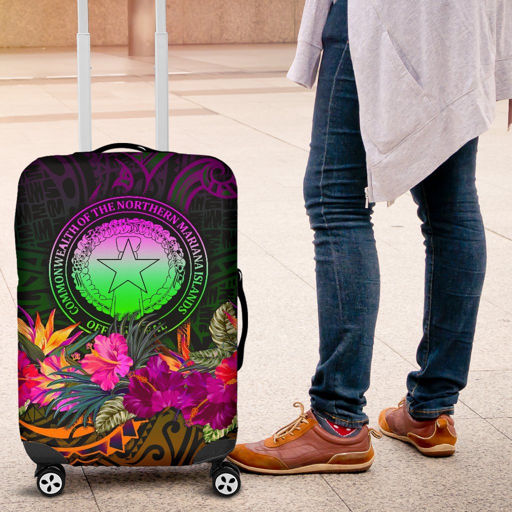 Northern Mariana Islands Polynesian Luggage Covers - Summer Hibiscus Reggae - Polynesian Pride