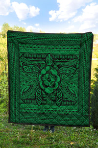 Hawaii Polyensian Turtle Premium Quilt Green - Polynesian Pride