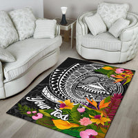 American Samoa Area Rug - Custom Personalised Seal Spiral Polynesian Patterns - Polynesian Pride