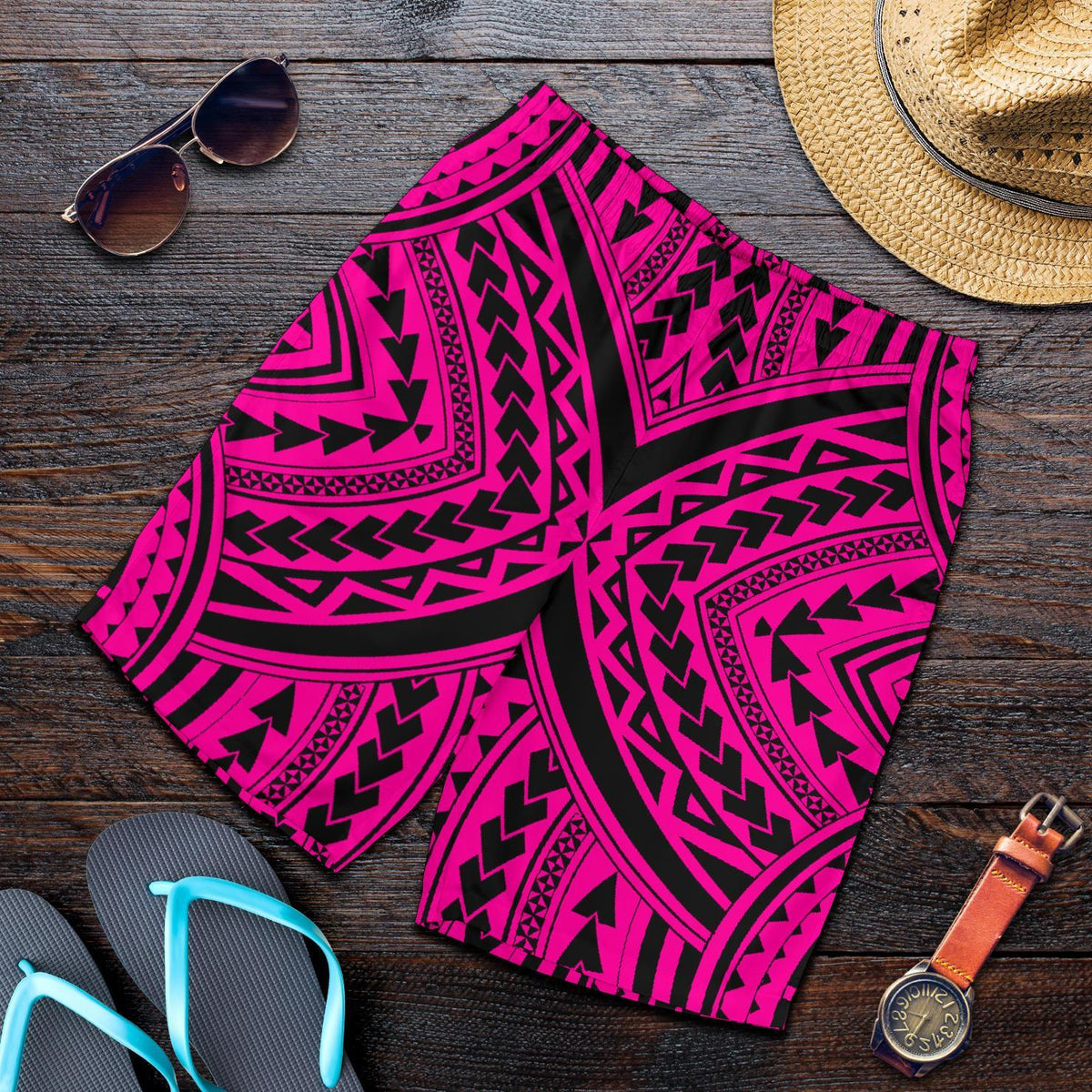 Polynesian Tradition Pink Men's Short - Polynesian Pride