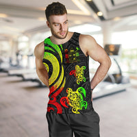 Fiji Polynesian Men Tank Top - Reggae Tentacle Turtle Crest - Polynesian Pride