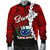 Samoa Polynesian Men's Bomber Jacket - Tribal Wave Tattoo Flag Color - Polynesian Pride