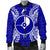 Yap Polynesian Men's Bomber Jacket Map Blue - Polynesian Pride