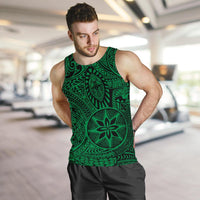 Polynesian Hawaiian Style Tribal Tattoo Green Hawaii Men's Tank Top - Polynesian Pride