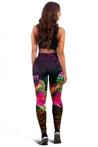 Tahiti Polynesian Leggings - Summer Hibiscus - Polynesian Pride