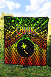 Polynesian Chuuk Premium Quilt - Reggae Vintage Polynesian Patterns - Polynesian Pride