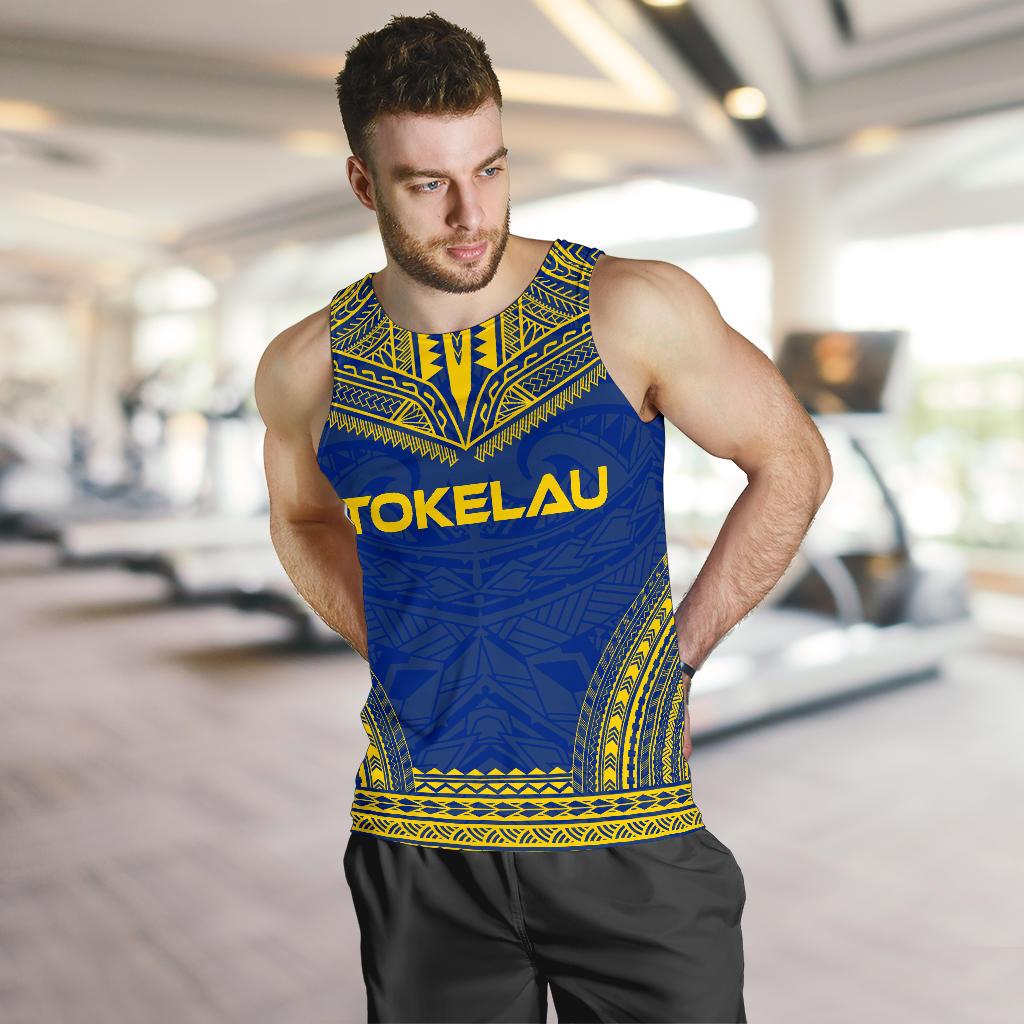 Tokelau Men's Tank Top - Polynesian Chief Flag Version - Polynesian Pride
