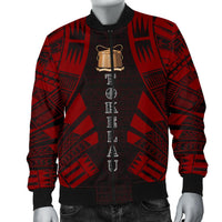 Tokelau Men Bomber Jackets - Polynesian Tattoo Red - Polynesian Pride