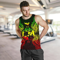 Tonga Polynesian Men Tank Top Map Reggae - Polynesian Pride