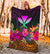 Polynesian Hawaii Kanaka Maoli Premium Blanket - Summer Hibiscus - Polynesian Pride