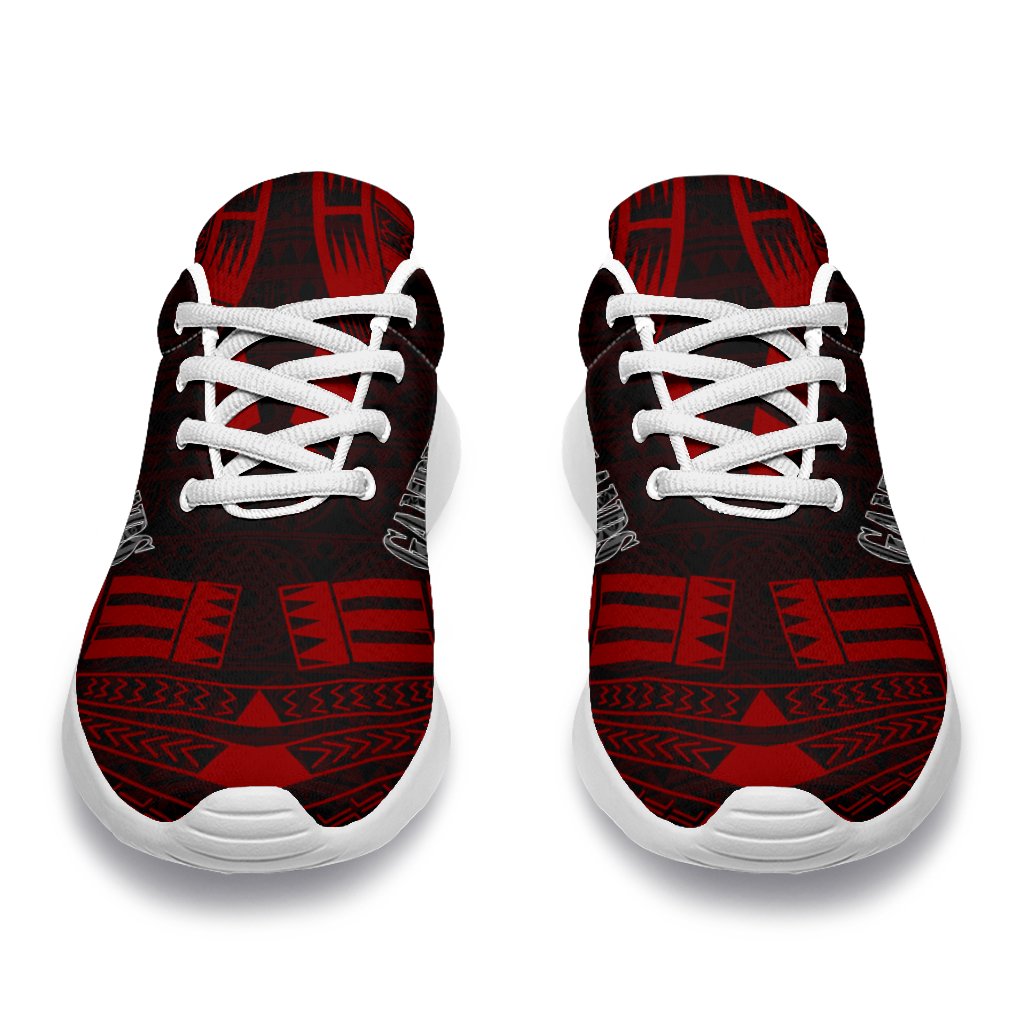 Gambier Islands Sport Sneakers - Polynesian Tattoo Red - Polynesian Pride
